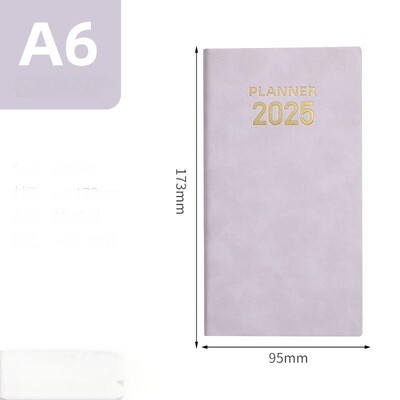 2025 A6 ingliskeelne nädalaplaneerimisega sülearvuti, PU nahast mini kaasaskantav päeviku loend. Ülesanded, kulude jälgimine ja toidukorra korraldamine