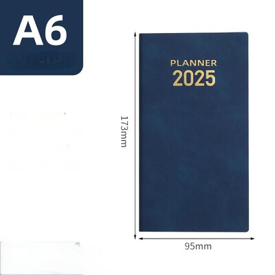 2025 A6 ingliskeelne nädalaplaneerimisega sülearvuti, PU nahast mini kaasaskantav päeviku loend. Ülesanded, kulude jälgimine ja toidukorra korraldamine