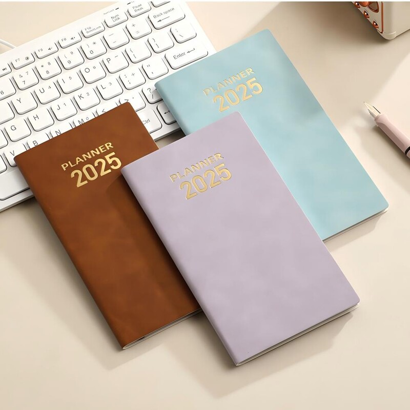 2025 A6 ingliskeelne nädalaplaneerimisega sülearvuti, PU nahast mini kaasaskantav päeviku loend. Ülesanded, kulude jälgimine ja toidukorra korraldamine