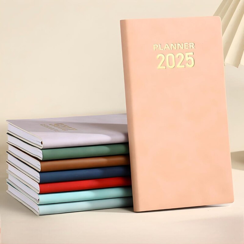 2025 A6 ingliskeelne nädalaplaneerimisega sülearvuti, PU nahast mini kaasaskantav päeviku loend. Ülesanded, kulude jälgimine ja toidukorra korraldamine