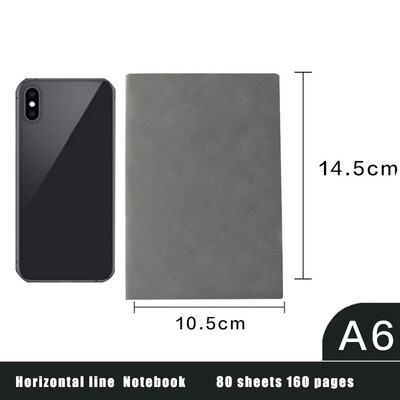 A6 paksendatud märkmed Business Pu märkmik Lambanahast 160-leheküljeline vooderdatud märkmik