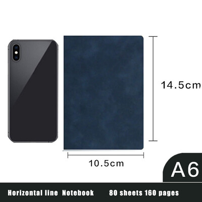 A6 paksendatud märkmed Business Pu märkmik Lambanahast 160-leheküljeline vooderdatud märkmik