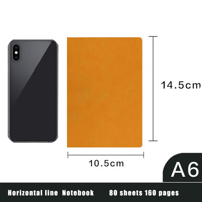 A6 paksendatud märkmed Business Pu märkmik Lambanahast 160-leheküljeline vooderdatud märkmik