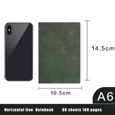 A6 paksendatud märkmed Business Pu märkmik Lambanahast 160-leheküljeline vooderdatud märkmik