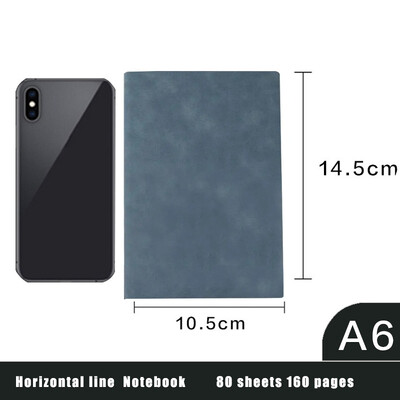 A6 paksendatud märkmed Business Pu märkmik Lambanahast 160-leheküljeline vooderdatud märkmik