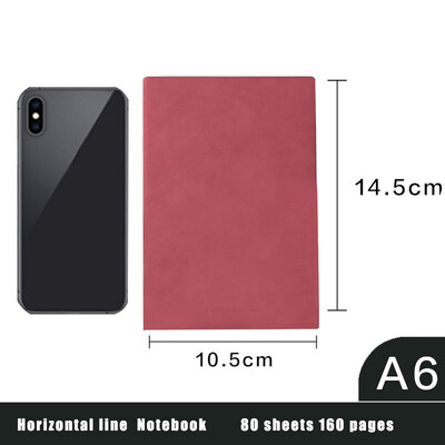 A6 paksendatud märkmed Business Pu märkmik Lambanahast 160-leheküljeline vooderdatud märkmik