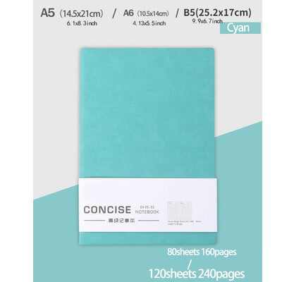 Sustorintas A5 A6 B5 Verslo Pu bloknotas Avikailis Studentų stacionarus sąsiuvinis su pamušalu Dienos planuotojas Užrašų knygelės žurnalas