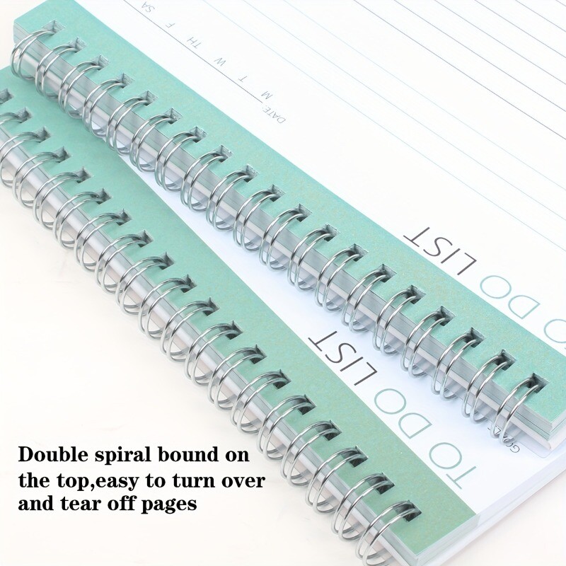 Bilježnica s dnevnim planerom od 52 listova - Povećajte učinkovitost i ostvarite ciljeve - Odlomak bez datuma s ciljevima i odjeljak s bilješkamab