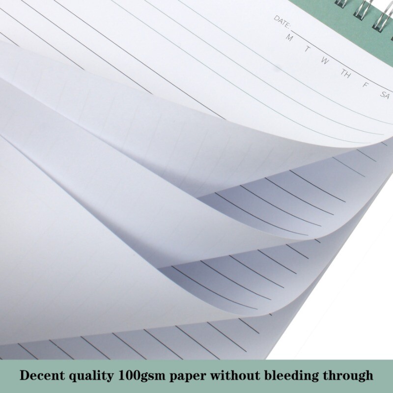 Bilježnica s dnevnim planerom od 52 listova - Povećajte učinkovitost i ostvarite ciljeve - Odlomak bez datuma s ciljevima i odjeljak s bilješkamab