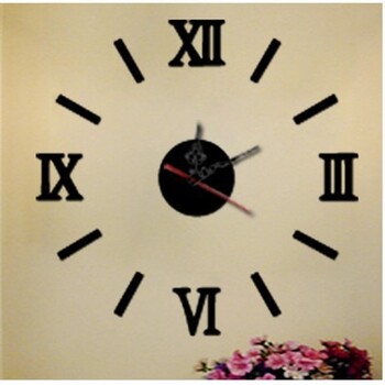 Αυτοκόλλητο DIY Quartz Clocks 3D ρολόι τοίχου με ρωμαϊκούς αριθμούς καθρέφτης ακρυλικός τοίχος σπιτιού Αυτοκόλλητο κρεμαστό ρολόι διακόσμησης