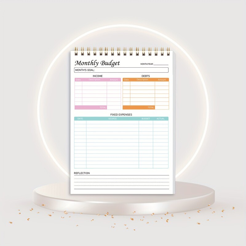 Тетрадка за планиране на бюджета, месечен финансов план без дата Ефективно управление на средства Ефективно управление на средствата Ви 52 листа