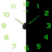 Ceas digital cu LED Artă de perete Decor DIY Decor pentru acasă Dormitor Strălucire Sufragerie de familie Decor 3D Mural Ceasuri silentioase