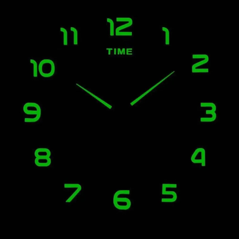 Ceas digital cu LED Artă de perete Decor DIY Decor pentru acasă Dormitor Strălucire Sufragerie de familie Decor 3D Mural Ceasuri silentioase