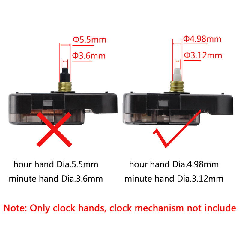 Înlocuire din lemn cuarț ceas ace indicatori pentru seturi de accesorii pentru ceas de perete bricolaj (fără mișcare de ceas)