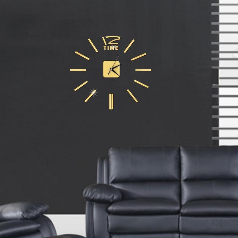 Moodne disain Suur seinakell 3D DIY kellad Moekellad Akrüül Peegel Kleebised Elutoa Sisustus Horloge