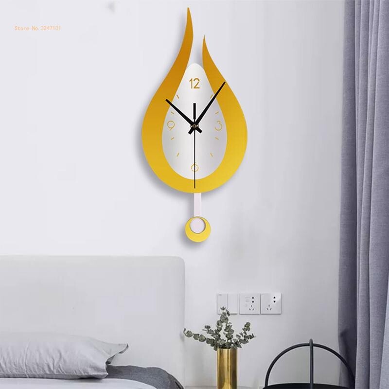 Модерен стенен часовник с капещ вода дизайн за креативен часовник с акрилно махало за дома, спалнята, всекидневната, офиса, дропшип
