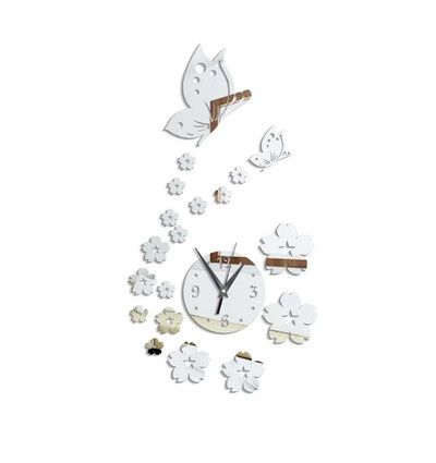 Акрилни стикери за огледала Стенен часовник Модерен дизайн Пеперуда 3D Направи си сам часовници за момиче Подарък Декорация на дома в хола