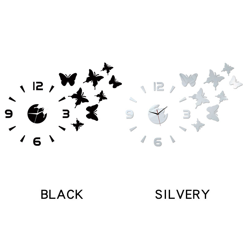 DIY leptir sat ogledalo Materijal Jednostavna kućna zidna dekoracija Prikladna za dnevnu sobu, spavaću sobu kućnu dekoraciju zida