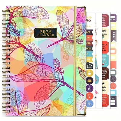 2025 Planner 2025 Calendar săptămânal și lunar Plan din ianuarie până în decembrie A5 (6,2"x 8,5") Acaden Plan de lucru pe 12 luni Labelsmic