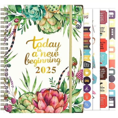 2025 Planner 2025 Calendar săptămânal și lunar Plan din ianuarie până în decembrie A5 (6,2"x 8,5") Acaden Plan de lucru pe 12 luni Labelsmic