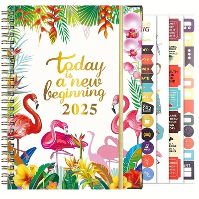 2025 Planner 2025 Calendar săptămânal și lunar Plan din ianuarie până în decembrie A5 (6,2"x 8,5") Acaden Plan de lucru pe 12 luni Labelsmic