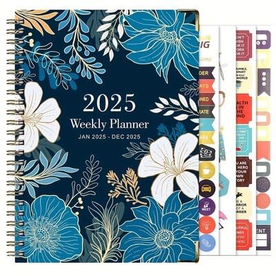 2025 Planner 2025 Calendar săptămânal și lunar Plan din ianuarie până în decembrie A5 (6,2"x 8,5") Acaden Plan de lucru pe 12 luni Labelsmic