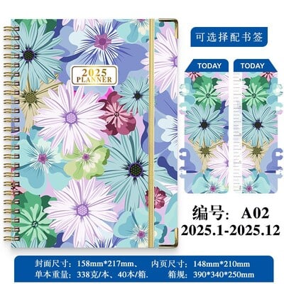 2025 Planner 2025 Calendar săptămânal și lunar Plan din ianuarie până în decembrie A5 (6,2"x 8,5") Acaden Plan de lucru pe 12 luni Labelsmic