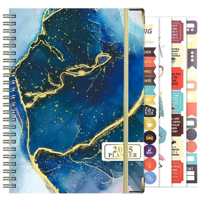 2025 Planner 2025 Calendar săptămânal și lunar Plan din ianuarie până în decembrie A5 (6,2"x 8,5") Acaden Plan de lucru pe 12 luni Labelsmic