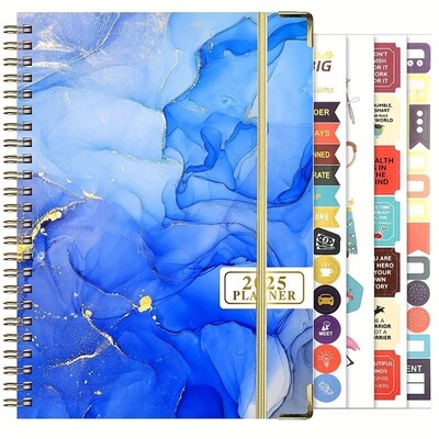 2025 Planner 2025 Calendar săptămânal și lunar Plan din ianuarie până în decembrie A5 (6,2"x 8,5") Acaden Plan de lucru pe 12 luni Labelsmic