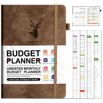 Σημειωματάριο παρακολούθησης δαπανών Budget Planner. Ημερολόγιο οικονομικών, Βιβλίο λογαριασμών, μηνιαίος οργανωτής προϋπολογισμού, εβδομαδιαίος προγραμματιστής, παρακολούθηση λογαριασμών