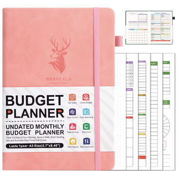 Σημειωματάριο παρακολούθησης δαπανών Budget Planner. Ημερολόγιο οικονομικών, Βιβλίο λογαριασμών, μηνιαίος οργανωτής προϋπολογισμού, εβδομαδιαίος προγραμματιστής, παρακολούθηση λογαριασμών