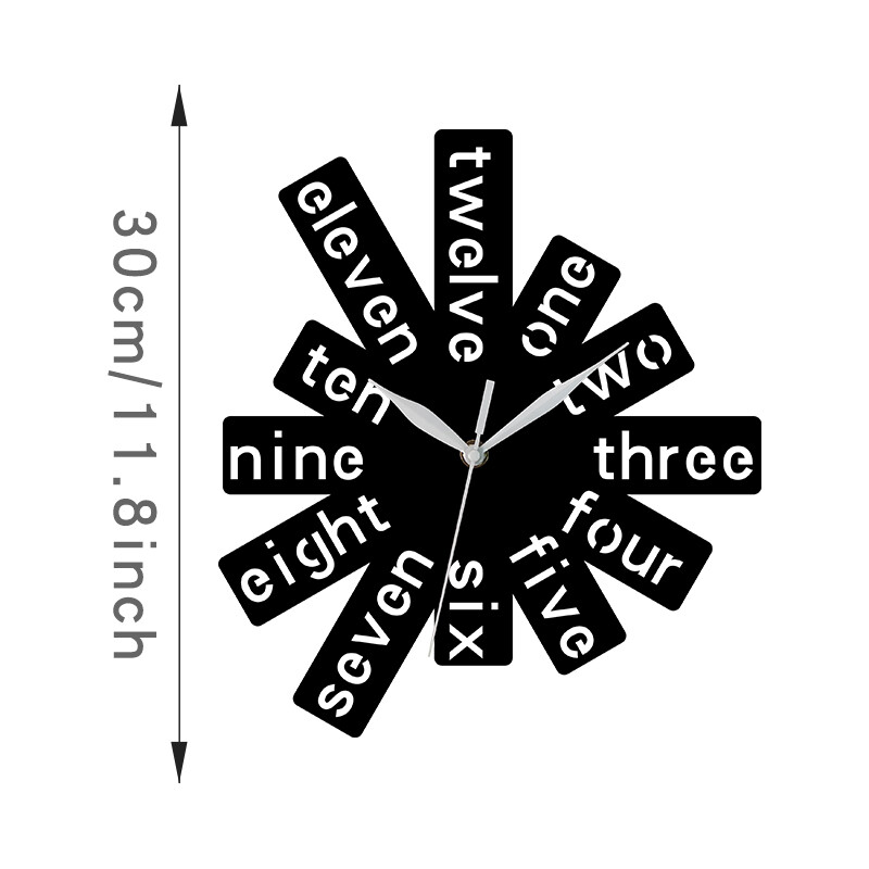 Ceas de perete din acril cu scară digitală, îmbinare dreptunghiulară, decorare silențioasă a peretelui, ceas modern în stil minimalist