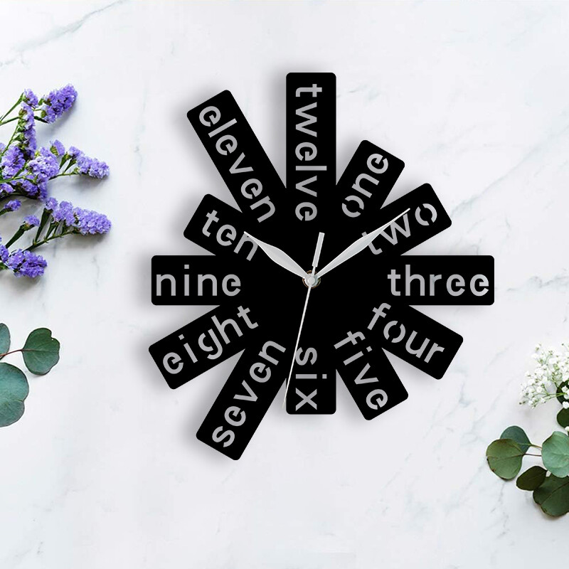 Ceas de perete din acril cu scară digitală, îmbinare dreptunghiulară, decorare silențioasă a peretelui, ceas modern în stil minimalist