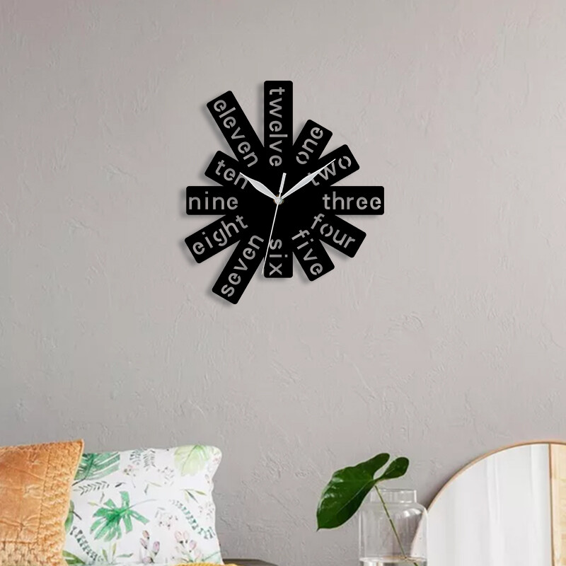 Ceas de perete din acril cu scară digitală, îmbinare dreptunghiulară, decorare silențioasă a peretelui, ceas modern în stil minimalist