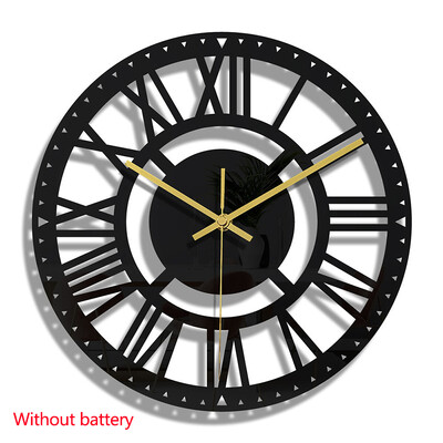 Crni digitalni zidni sat Minimalistički moderni nepravilni akrilni ukrasni tihi sat s točnim pokazivačem 3D zidna naljepnica za dnevnu sobu