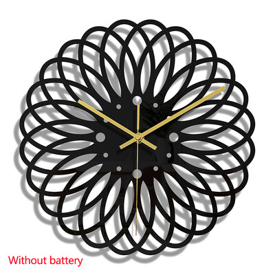 Crni digitalni zidni sat Minimalistički moderni nepravilni akrilni ukrasni tihi sat s točnim pokazivačem 3D zidna naljepnica za dnevnu sobu