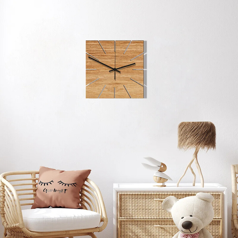 MCC429 Уникален дървен трансграничен стенен часовник Безшумен декоративен стенен часовник за всекидневна, спалня, модерен на едро