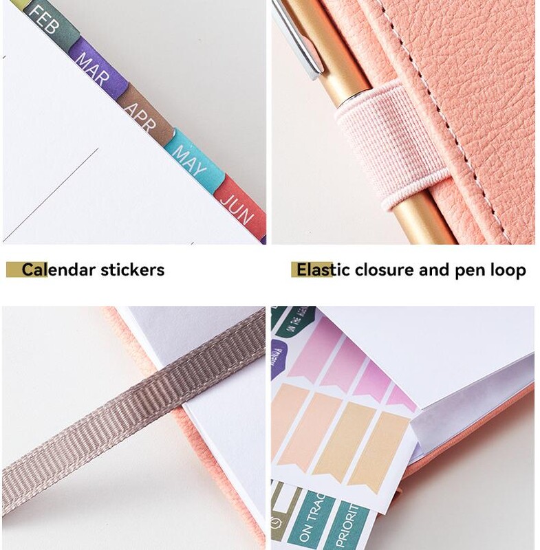 Caiet de agendă A5 ianuarie 2025 - iunie 2026 Planificator lunar zilnic Planificator personal săptămânal de planificare Bloc de note de la birou.