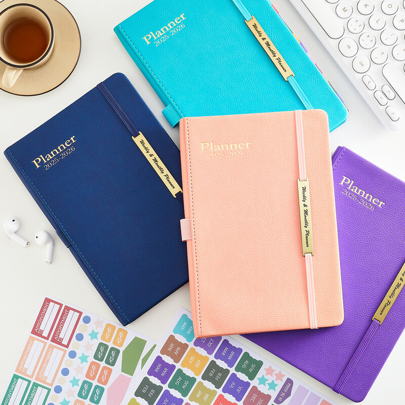 Caiet de agendă A5 ianuarie 2025 - iunie 2026 Planificator lunar zilnic Planificator personal săptămânal de planificare Bloc de note de la birou.