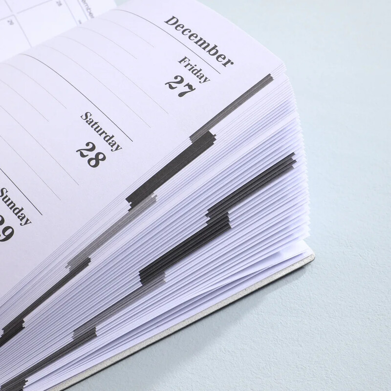 2025 A5 nädalaplaneerija Vastupidav PU kate 365 päeva päevakava Märkmik Kompaktne kalender Ajakiri Koolikontori päevakava korraldaja