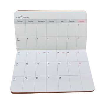 Leather Agenda 2025 Monthly Planner Notebook Φορητό σημειωματάριο ημερολογίου A6 Σημειωματάριο σημειωματάριο σημειωματάριο Αξεσουάρ γραφείου Μίνι σημειωματάριο τσέπης