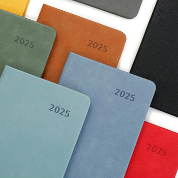 Leather Agenda 2025 Monthly Planner Notebook Φορητό σημειωματάριο ημερολογίου A6 Σημειωματάριο σημειωματάριο σημειωματάριο Αξεσουάρ γραφείου Μίνι σημειωματάριο τσέπης