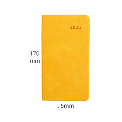 Кожени месечни тетрадки Agenda 2025 Преносим A6 Дневник Бележник Журнал Бележник Офис Аксесоари Мини джобен Бележник