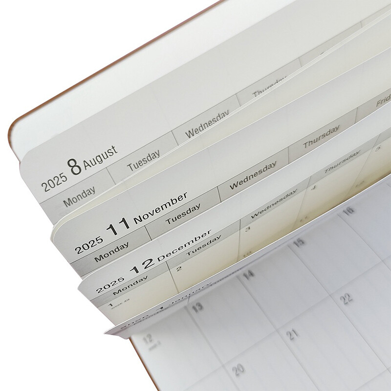 Кожени месечни тетрадки Agenda 2025 Преносим A6 Дневник Бележник Журнал Бележник Офис Аксесоари Мини джобен Бележник