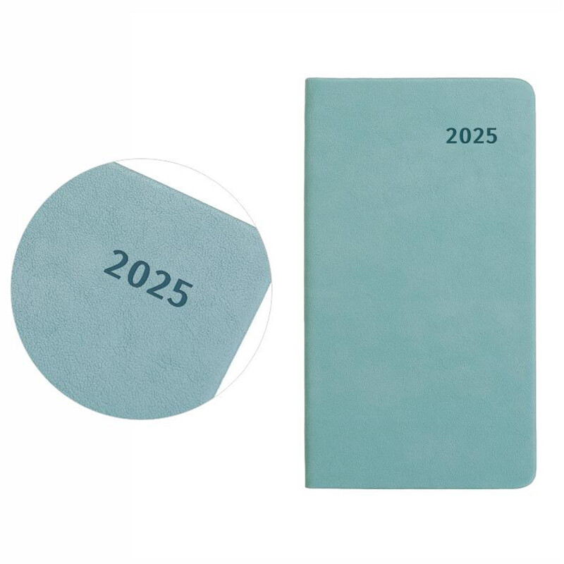 Кожени месечни тетрадки Agenda 2025 Преносим A6 Дневник Бележник Журнал Бележник Офис Аксесоари Мини джобен Бележник