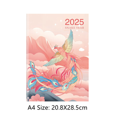 2025 A4/A5 Планировъчна тетрадка с календар Управление на времето Ефективност Бележници Работна тетрадка Ежедневно/Пътуване Планиране Новогодишни подаръци