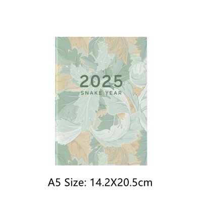 2025 A4/A5 Планировъчна тетрадка с календар Управление на времето Ефективност Бележници Работна тетрадка Ежедневно/Пътуване Планиране Новогодишни подаръци