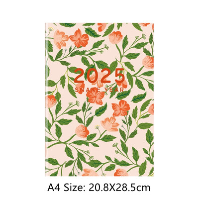 2025 A4/A5 Планировъчна тетрадка с календар Управление на времето Ефективност Бележници Работна тетрадка Ежедневно/Пътуване Планиране Новогодишни подаръци