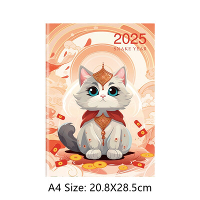 2025 A4/A5 Планировъчна тетрадка с календар Управление на времето Ефективност Бележници Работна тетрадка Ежедневно/Пътуване Планиране Новогодишни подаръци