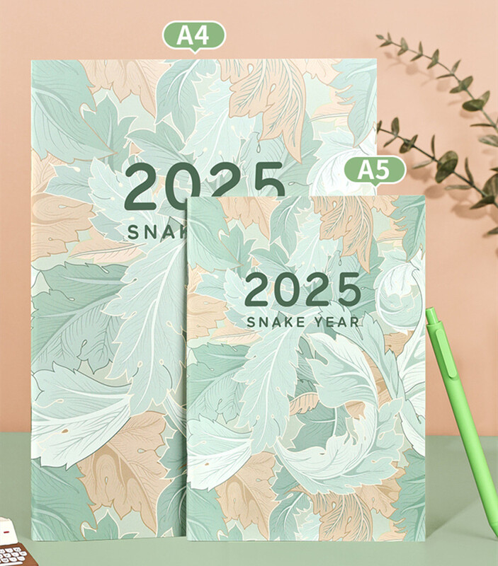 2025 A4/A5 Планировъчна тетрадка с календар Управление на времето Ефективност Бележници Работна тетрадка Ежедневно/Пътуване Планиране Новогодишни подаръци